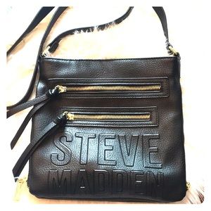 Steve Madden Small Black Logo Crossbody